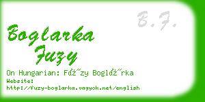 boglarka fuzy business card